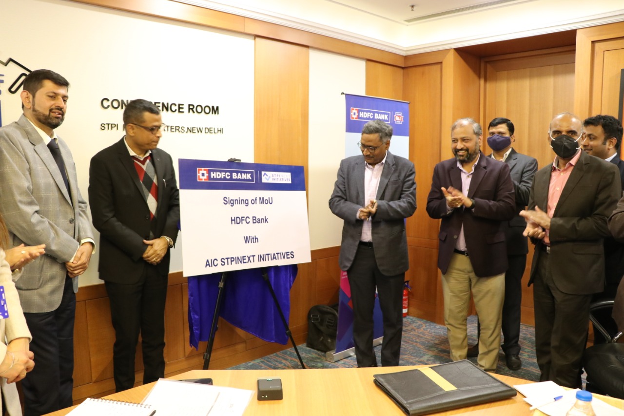 STPI Signs MoU with HDFC Bank to Strengthen Tech Startup Ecosystem